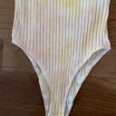 ZARA NWT  ruched tie dye ribbed body suit Photo 4