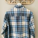 Thread and Supply  Plaid Button Top Blue Sz Small Photo 6