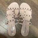 Wild Diva  Lounge Neutral/Blush Colored Studded Sandals Sz. 9 Photo 0