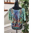 Live and let live  Women Polyester Round Neck Half Sleeve Pullover Blouse Size M Photo 5