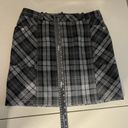 Eddie Bauer  Skirt Women 8 Plaid Tartan Gray Black Mini Wool Blend Pockets Pencil Photo 8