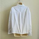 DKNY  Button Down Collared Long Sleeve Tailored Top White Pockets Women’s XL Photo 2