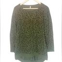 Z Supply Z-Supply Green and Black Leopard Print Weekender Oversized Sweatshirt Photo 0