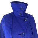 DKNY  Deep Purple Wool Blend Belted Crop Peacoat Cape Jacket Sz M Photo 9