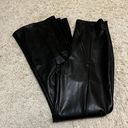 Abercrombie & Fitch  Vegan Leather Split Hem Flare Pants Size Medium  Photo 0