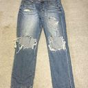 American Eagle  Womens Jeans Size 16R Tom Girl Button Fly Distressed Loose Boho Photo 8