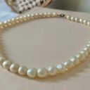 Vintage Baroque Ivory Iridescent Pearl Necklace “Corinne” Unique Freshwater White Photo 4