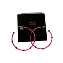 Evie & Emma Pink Beaded Hoop Earrings Photo 0