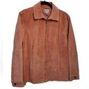 Chico's Vintage  pink suede 100% leather jacket size 2 large women's Photo 0