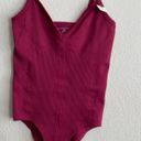 Anthropologie 🆕  Burgundy Seamless Bodysuit/Bathing Suit M/L🆕 Photo 3