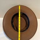 Scala VTG  Brown Hand Made 100% Wool Fedora Hat‎ One Size Leather Trim Turquoise Photo 8