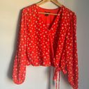 Jason Wu NWOT J  Floral Print Long Sleeve Wrap Blouse Wrap Top Photo 1