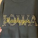 American Vintage Vintage Jerzees Black Iowa Hawkeyes Stars Embroidered Crewneck Sweatshirt Large Photo 2