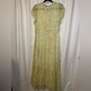 Lucky Brand  Women Dress Ariel Tiered Maxi Ruffle Yellow Paisley Floral Prairie M Photo 11