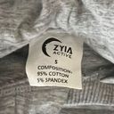 Zyia  Sweatshirt Womens Small Gray Quilted Front Hoodie Casual Workout Athleisure Photo 4