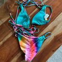 Agua Bendita  Vini Lake Top Portolla Bottom Tie Dye Bikini Swimsuit Size Medium Photo 4