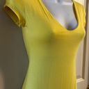 See You Monday  Los Angeles Women’s Midi Knit Yellow Bodycon Dress Size Small‎ Photo 4