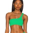 Good American  Always Fits One Shoulder Bikini Top in Summer Green size 3/4 - L/X Photo 0