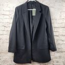 All Saints Aleida Jersey Blazer Black Size 4 Open Front 3/4 Sleeves Photo 2