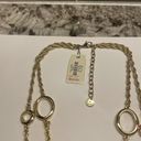 Talbots  Gold Tone Faux Pearl Statement Necklace NWT Double Strand Photo 7