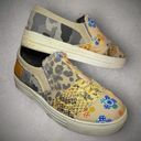 Source Unknown Women's Multicolor Floral‎ Slip-On Canvas Raw Edge Flat Shoes Photo 0