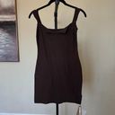 SKIMS NWT  Raw Edge Slit Front Cropped Cami Intimates Top Scoop Neck Espresso S Photo 2