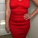 Alythea Red Bodycon Mini Dress Photo 3