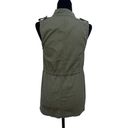 Harper  Army Green Vest With Colorful Pocket Accents Size S 100% Cotton Photo 2