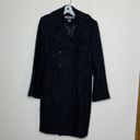 5|48  Metallic Black Coat Wool Blend Photo 4