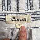 Madewell  Linen-Cotton Paperbag Pants in Dark Baltic Stripe Size 8 EUC Photo 9