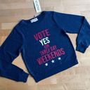 Wildfox  “VOTE YES ON THREE DAY WEEKENDS” Lounge Top, Navy Blue, Red, Size XS Photo 1