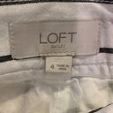 The Loft  Outlet White Gray Striped Button Through Midi Belted Skirt Size 4 EUC #6666 Photo 5