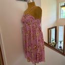 ZARA Pink Floral Print Pleated Dress Small Photo 5