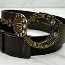 Chico's  Brown Leather Hook Buckle Belt Size Small S Medium M Womens Photo 0