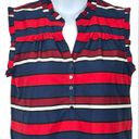 Tommy Hilfiger  Red White & Blue Striped Patriotic Sleeveless Blouse Size Medium Photo 1