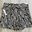 joe's jeans NWT Joe's Calypso Zebra Shorts 33 High Waist 100% Cotton Zebra Print Tie Waist Photo 2