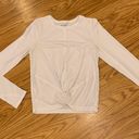 Athleta White Twist Front Long Sleeve Top Photo 0