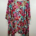 Umgee ‎ Floral Kimomo Cardigan Size S/M Feminine Colorful Flowy Photo 6