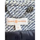 Tory Burch  Rosemary Tweed Embellished Sequin Beaded Crop Blazer Blue Women's 2 Photo 6