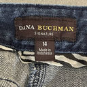 Dana Buchman  Womens Straight Leg Jeans High Waist Dark Wash Size 14 Photo 4