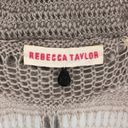 Rebecca Taylor  Grey Chunky Cap Sleeve Open Knit Cardigan Sweater Wool Mohair XS Photo 7