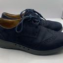 Clarks  Artisan UNSTRUCTURED Women's Blue Suede/Leather Oxford Lace Up Shoes 7M Photo 0
