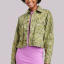 Wild Fable NWT Womens  Floral Print Cropped Shacket Canvas Jacket - Sz XS Photo 1