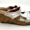 Jack Rogers  White Leather Cork Wedge Sandals Women's 7.5 US Photo 3