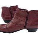 Earth Origins * Pembroke Ankle Comfort Boots Womens 10M Burgundy Zip Casual Booti Photo 3