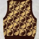 Full Tilt Yin Yang Check Sleeveless Sweater Knit Top Photo 7