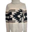 360 Cashmere  Willa 100% Cashmere Turtleneck Sweater Southwestern Aztec Photo 4