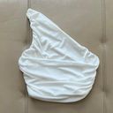 SheIn White One-Shoulder Top Photo 2