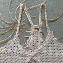 Free People  | Pink Racerback Crochet Knit Top XS Photo 1