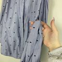 A pea in the pod  Blue Cold Shoulder Maternity Polka Dot Button-Down Shirt  XS Photo 4